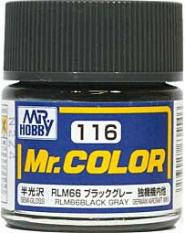 Mr Hobby Mr. Color 116 - RLM66 Black Gray (Semi-Gloss/Aircraft) | 4973028716948