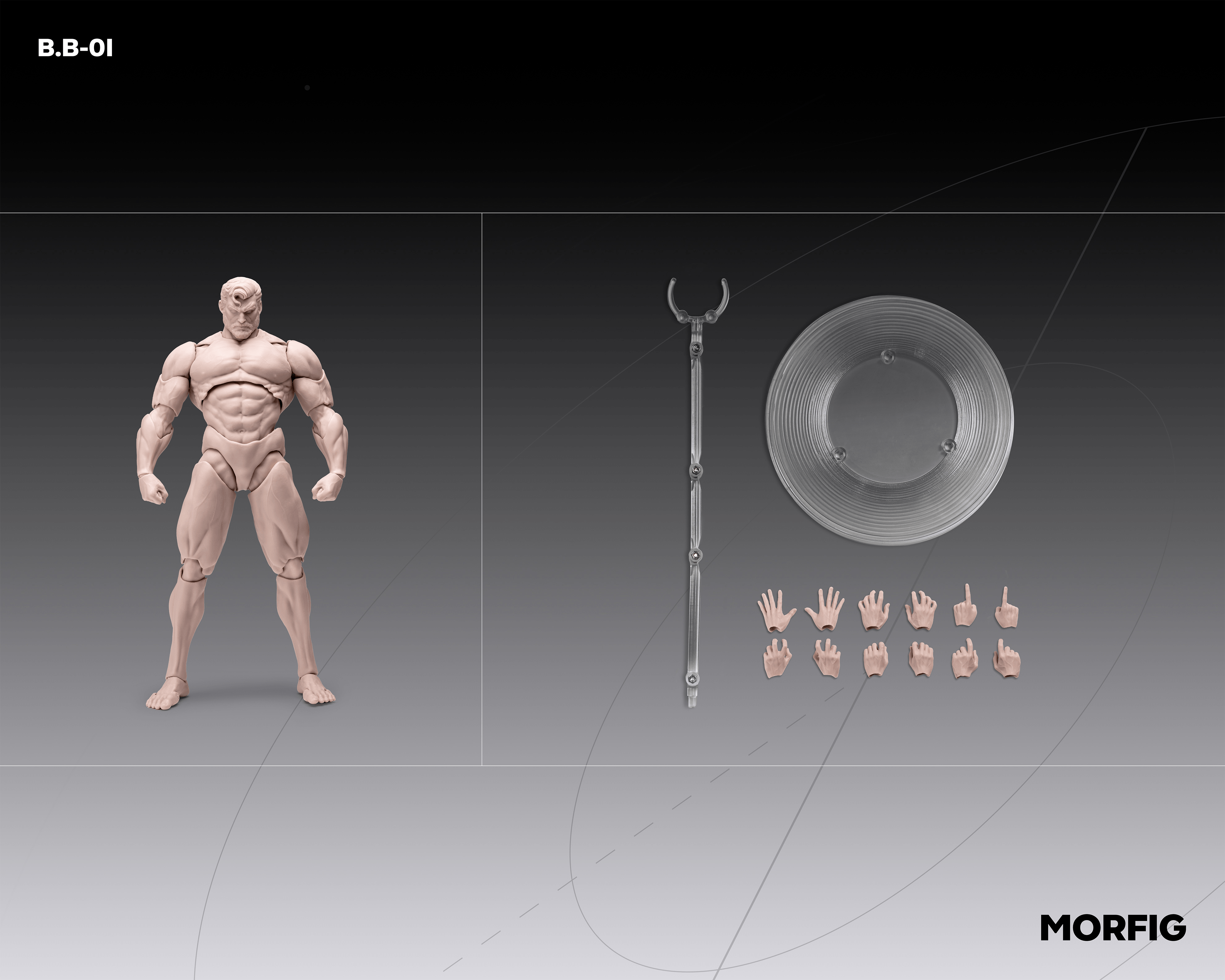 INART- Blank Male Body 1/12 Action Figure (White) | 6972662531915