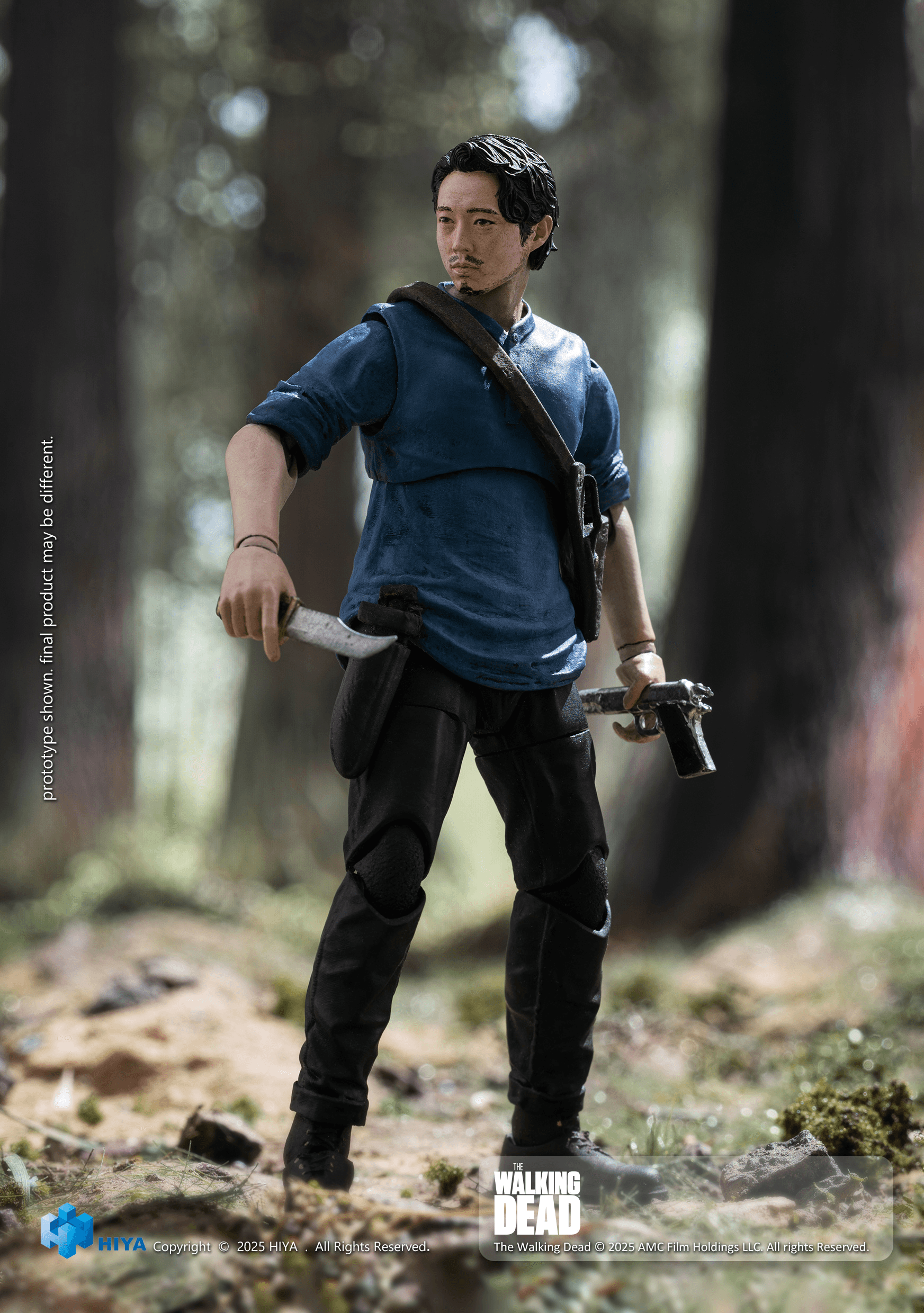 HIYA Exquisite Mini Series 1/18 Scale 4 Inch The Walking Dead Glenn Action Figure | 6957534204593