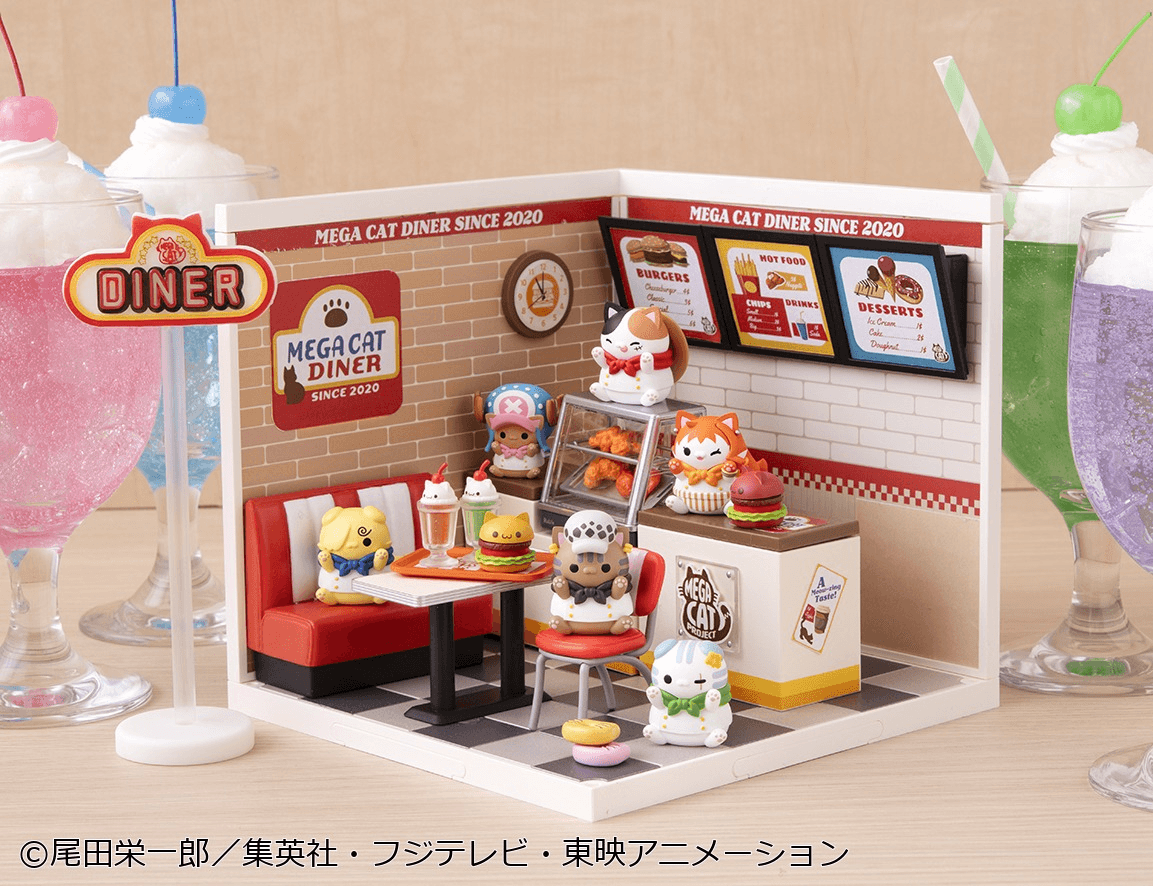 MEGA CAT PROJECT ONE PIECE NyanPieceNyan！DINER！ (Box of 6)