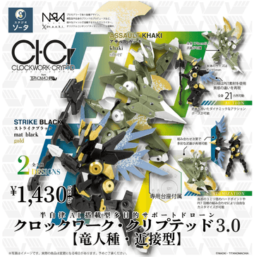 CLOCKWORK-CRYPTID3.0 [Dragon-kin, Close Combat Type] (Box of 2)(4582779494021)