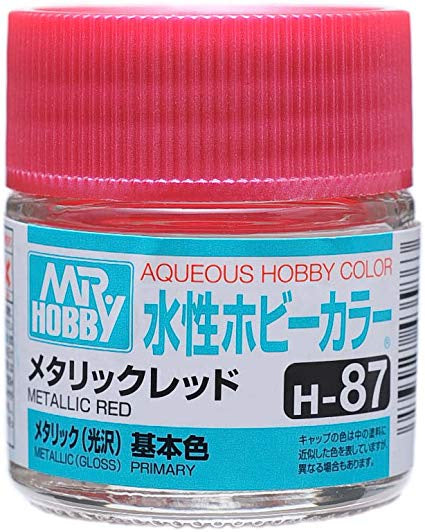 Mr Hobby AQUEOUS HOBBY COLOR - H87 METALLIC GLOSS METALLIC RED (PRIMARY) | 4973028739183