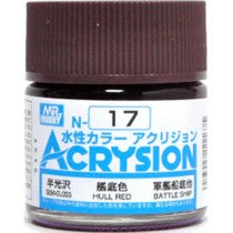 Mr Hobby Acrysion N17 - Hull Red (Semi-Gloss/Battle Ship) | 4973028111675