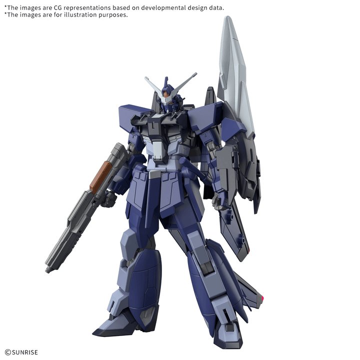 Murasame Kai Early Production Type front view with rifle and shield, Gundam SEED FREEDOM ZERO, Bandai HG 1/144 model kit