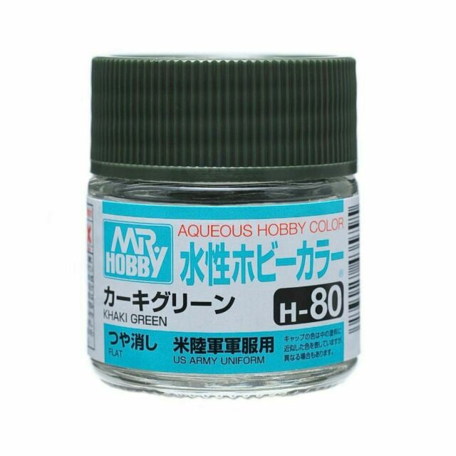 Mr Hobby AQUEOUS HOBBY COLOR - H80 FLAT KHAKI GREEN (US ARMY UNIFORM) | 4973028739114