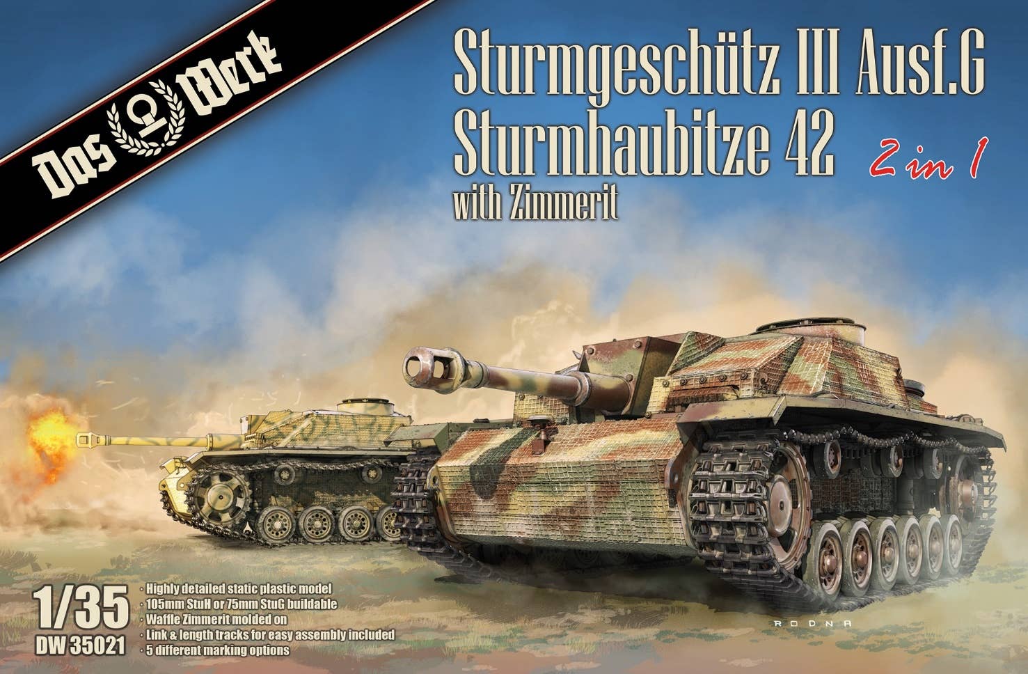 Das Werk 1/35 StuG III Ausf.G / StuH 42 2in1 mit Zimmerit | 4260191520794