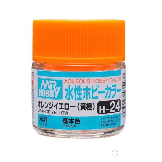 Mr Hobby AQUEOUS HOBBY COLOR - H24 GLOSS ORANGE YELLOW (PRIMARY) | 4973028738551