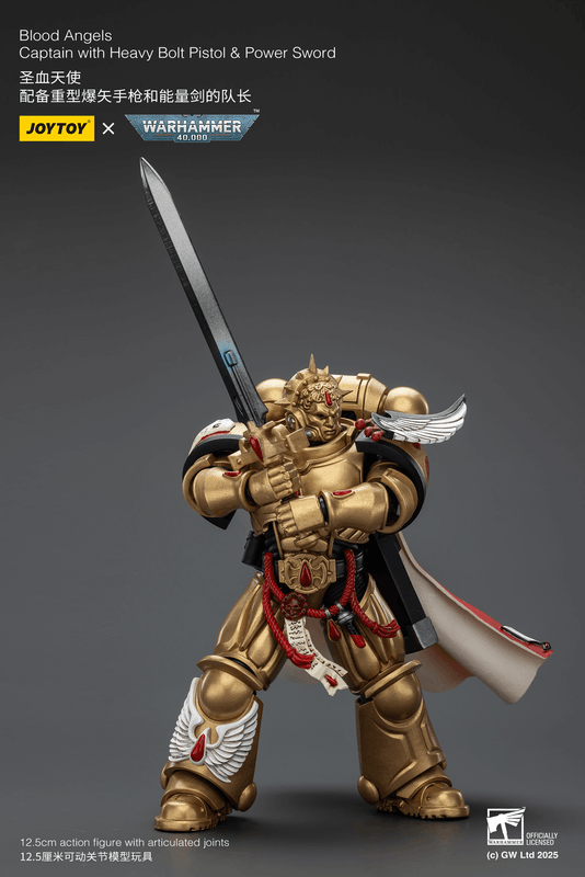 JOYTOY Blood Angels Captain with Heavy Bolt Pistol & Power Sword