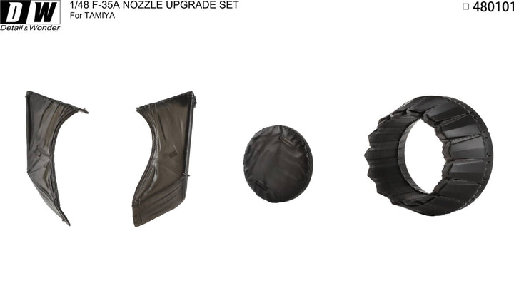 Detail & Wonder Studio 1/48 F-35A Lightning II Nozzles (Included FOD Cover) for TAMIYA Kit | 4580702163907