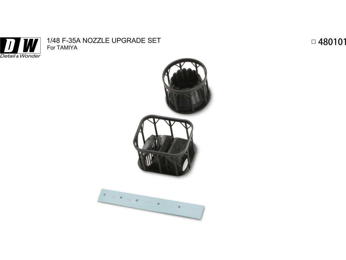 Detail & Wonder Studio 1/48 F-35A Lightning II Nozzles (Included FOD Cover) for TAMIYA Kit | 4580702163907