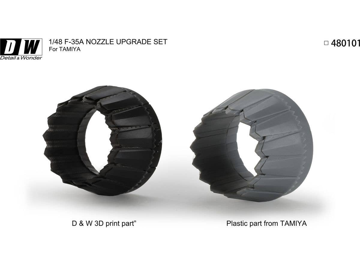 Detail & Wonder Studio 1/48 F-35A Lightning II Nozzles (Included FOD Cover) for TAMIYA Kit | 4580702163907