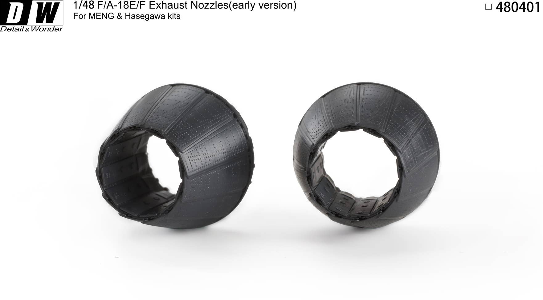 Detail & Wonder Studio 1/48 F/A-18E/F Exhaust Nozzles (early version) 
for HASEGAWA/MENG Kit | 4580702163914