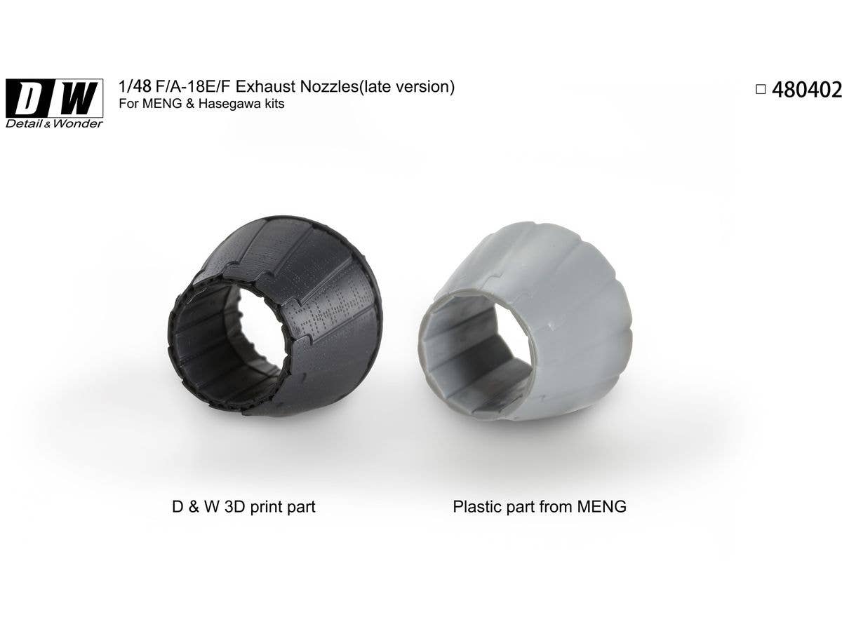 Detail & Wonder Studio 1/48 F/A-18E/F Exhaust Nozzles (late version) 
for HASEGAWA/MENG Kit | 4580702163921
