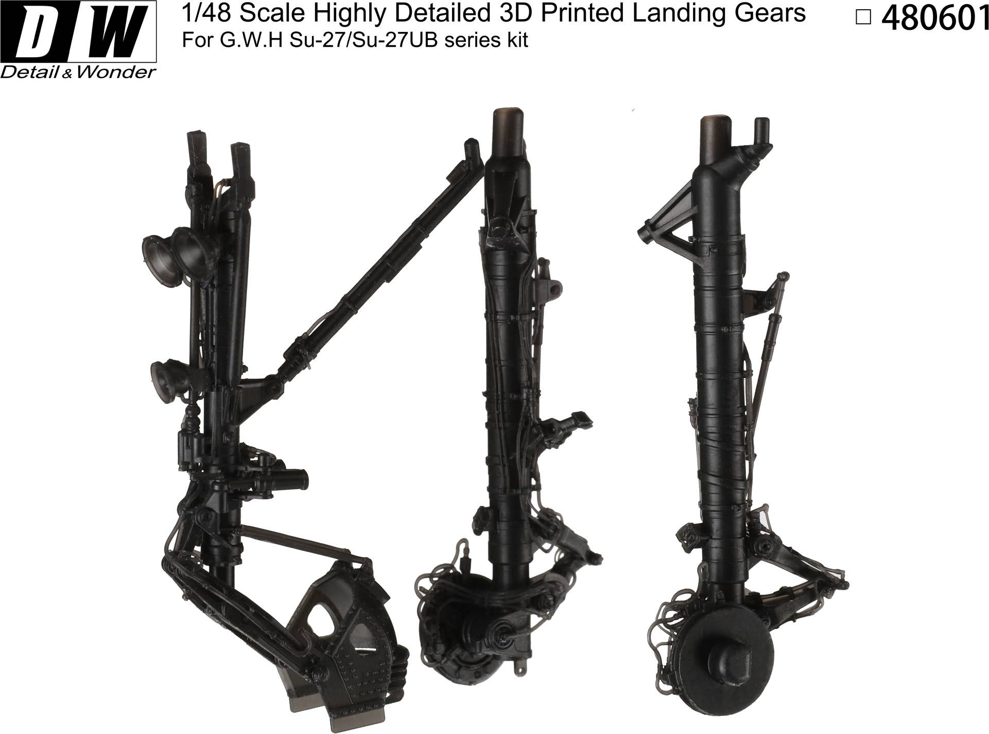 Detail & Wonder Studio 1/48 Su-27/Su-27UB Landing Gear for G.W.H Kit | 4580702163938