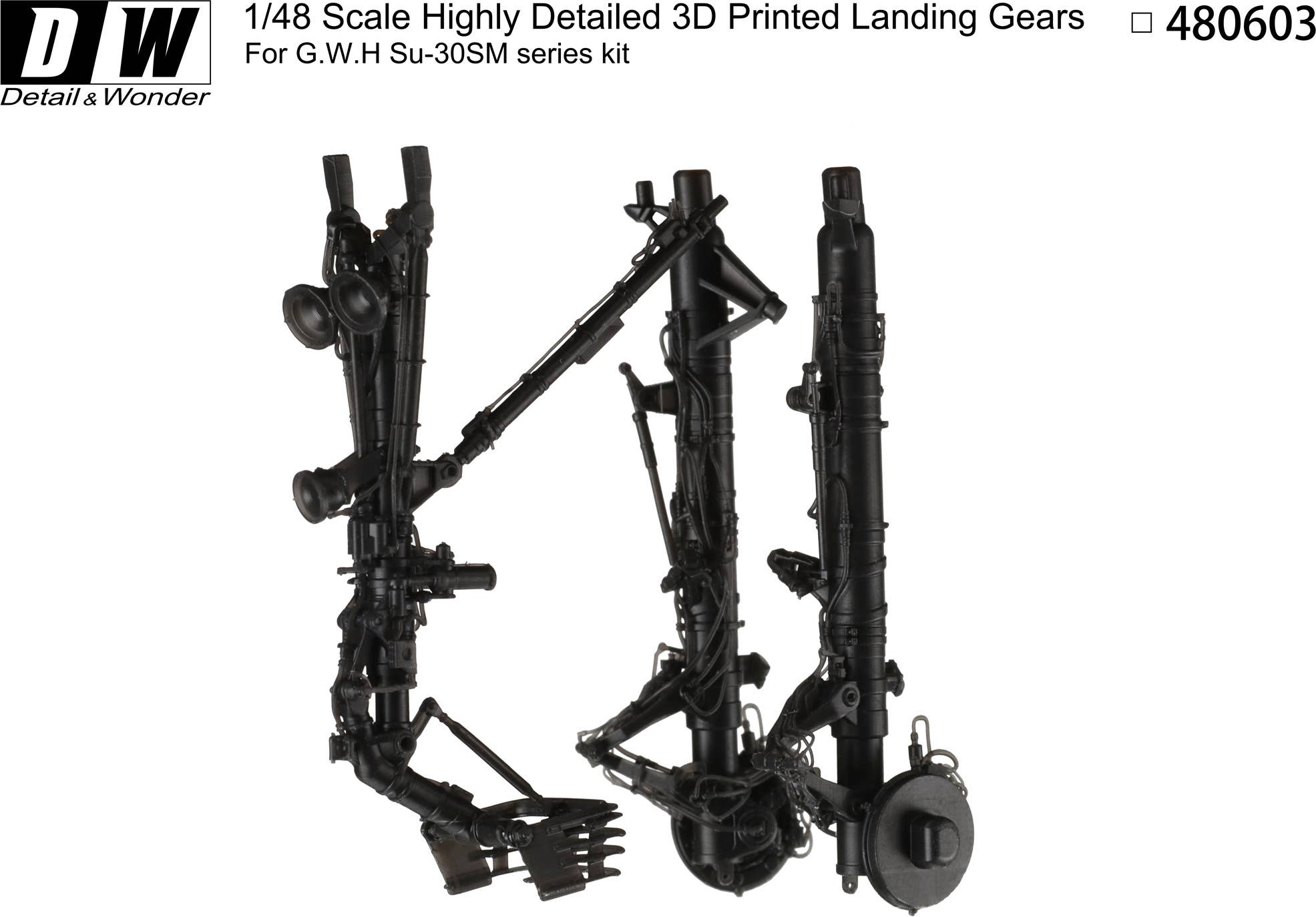 Detail & Wonder Studio 1/48 Su-30SM Landing Gear for G.W.H Kit | 4580702163945