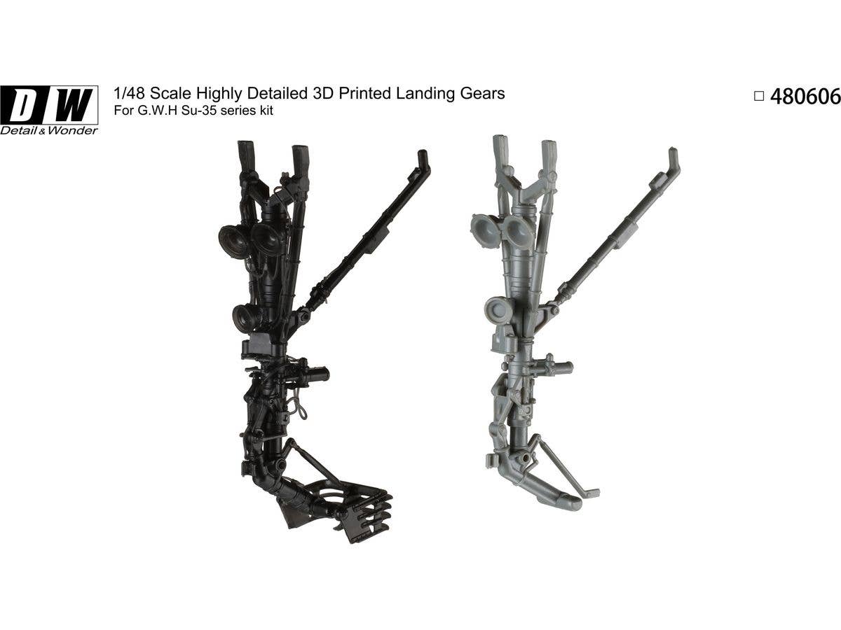 Detail & Wonder Studio 1/48 Su-35 Landing Gear for G.W.H Kit | 4580702163952