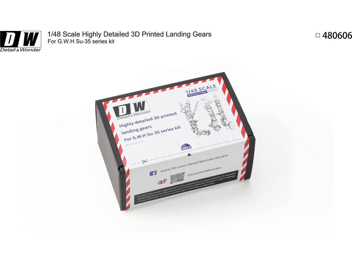 Detail & Wonder Studio 1/48 Su-35 Landing Gear for G.W.H Kit | 4580702163952
