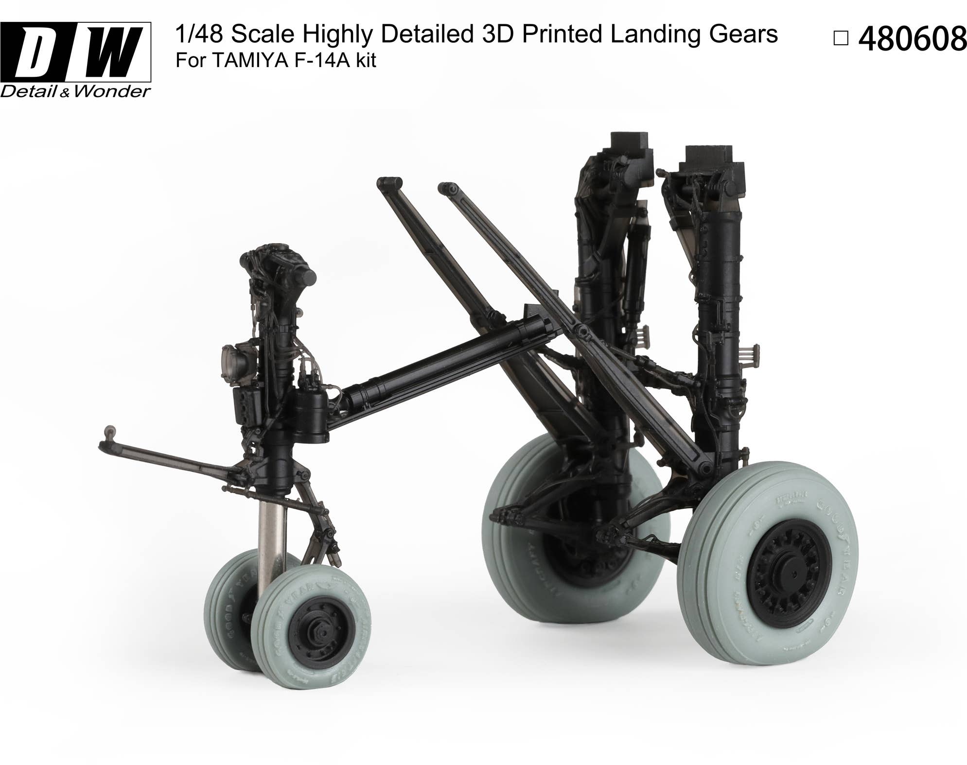 Detail & Wonder Studio 1/48 F-14A Landing Gear for TAMIYA Kit | 4580702163969