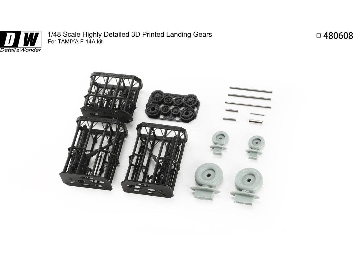 Detail & Wonder Studio 1/48 F-14A Landing Gear for TAMIYA Kit | 4580702163969