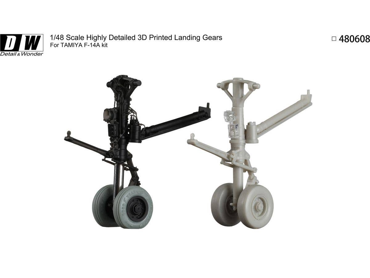 Detail & Wonder Studio 1/48 F-14A Landing Gear for TAMIYA Kit | 4580702163969