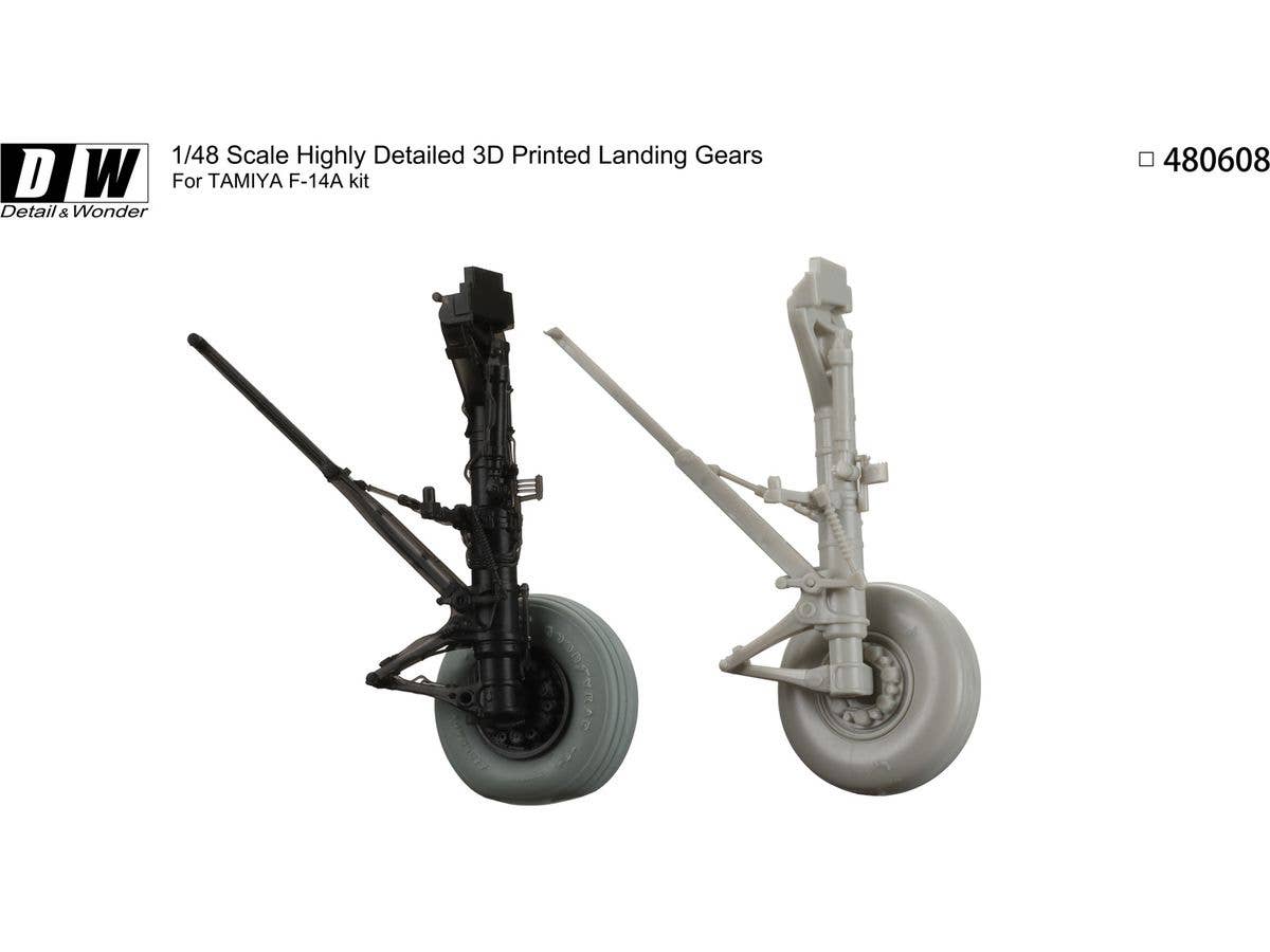 Detail & Wonder Studio 1/48 F-14A Landing Gear for TAMIYA Kit | 4580702163969
