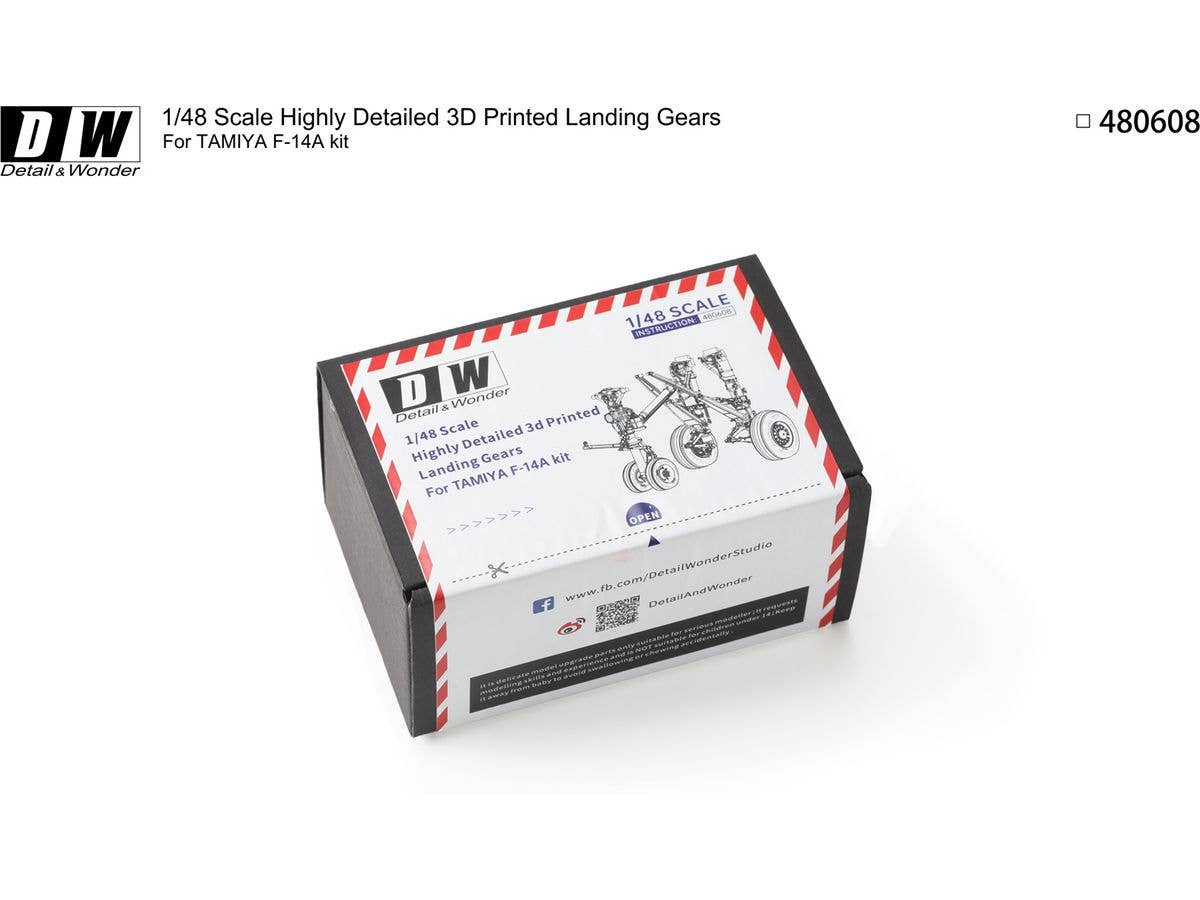 Detail & Wonder Studio 1/48 F-14A Landing Gear for TAMIYA Kit | 4580702163969