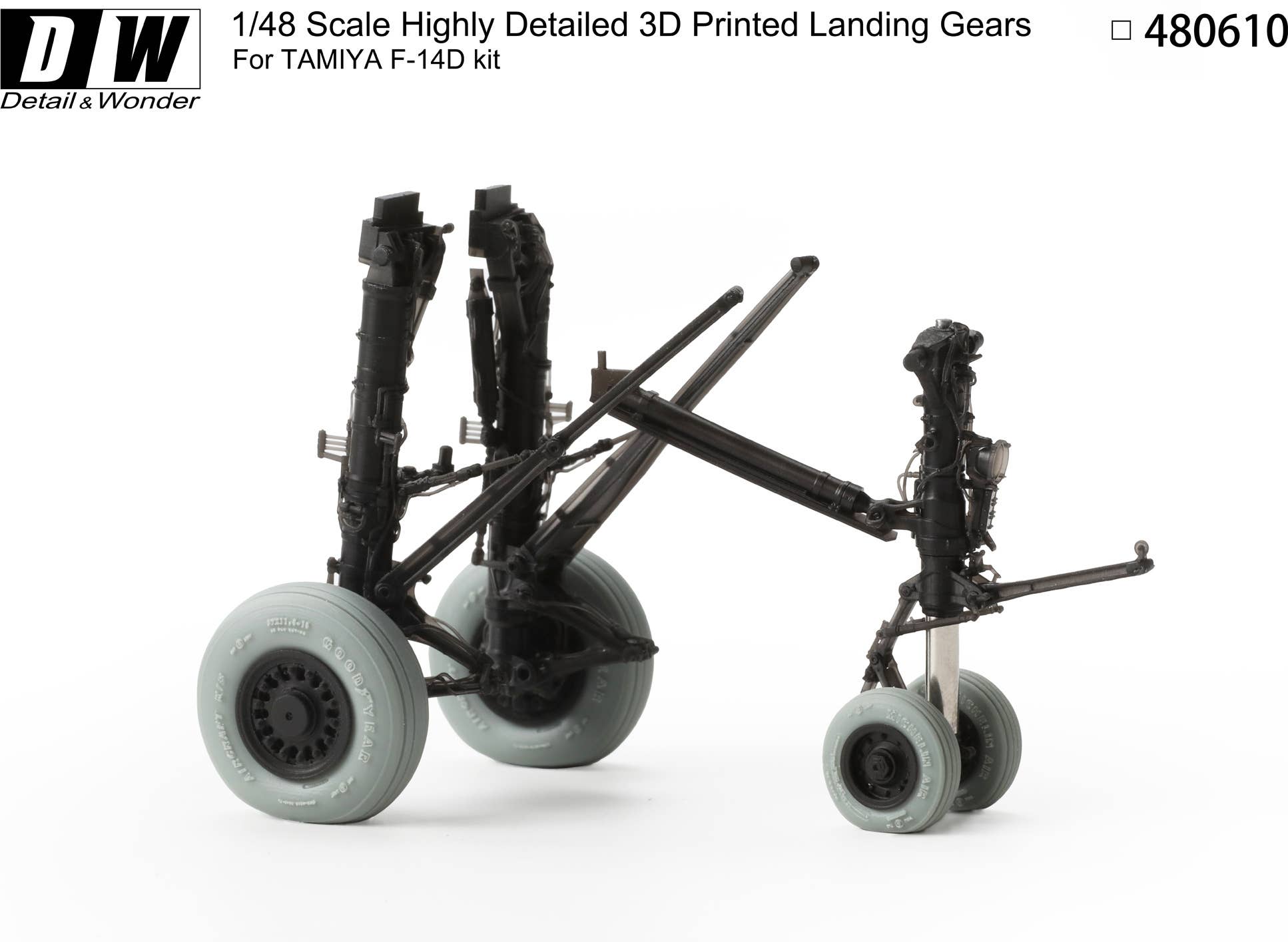 Detail & Wonder Studio 1/48 F-14D Landing Gear for TAMIYA Kit | 4580702163976