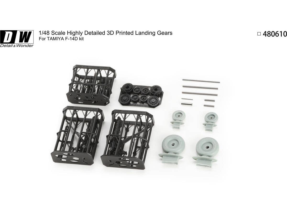 Detail & Wonder Studio 1/48 F-14D Landing Gear for TAMIYA Kit | 4580702163976