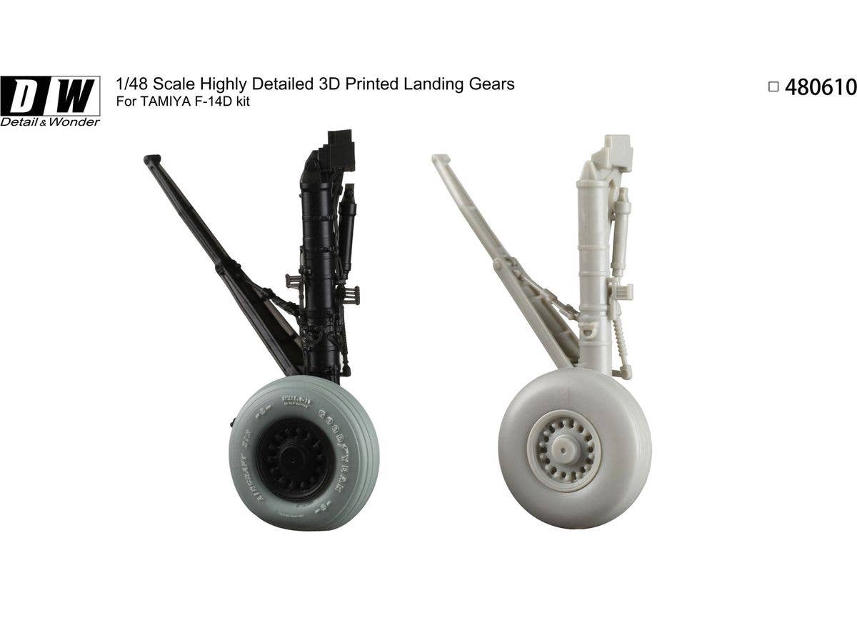 Detail & Wonder Studio 1/48 F-14D Landing Gear for TAMIYA Kit | 4580702163976
