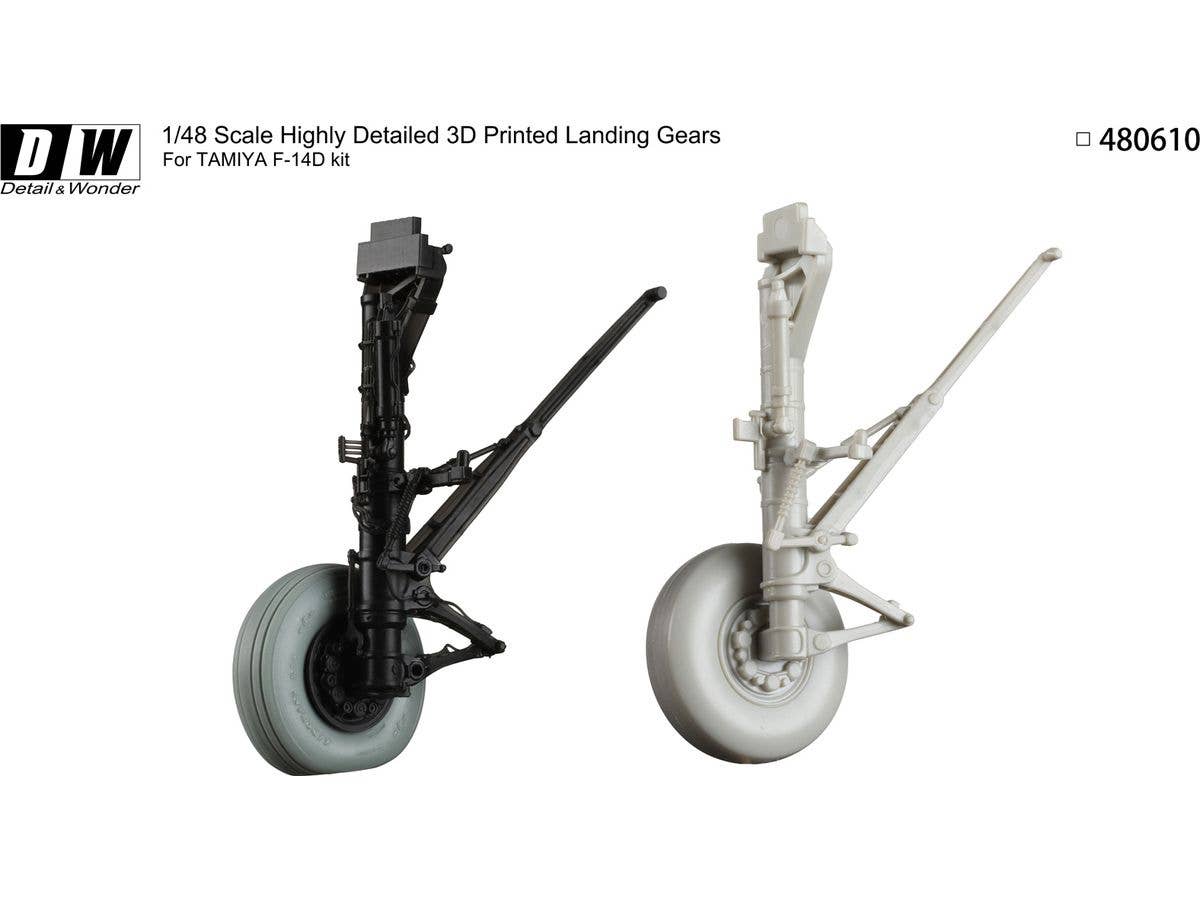 Detail & Wonder Studio 1/48 F-14D Landing Gear for TAMIYA Kit | 4580702163976