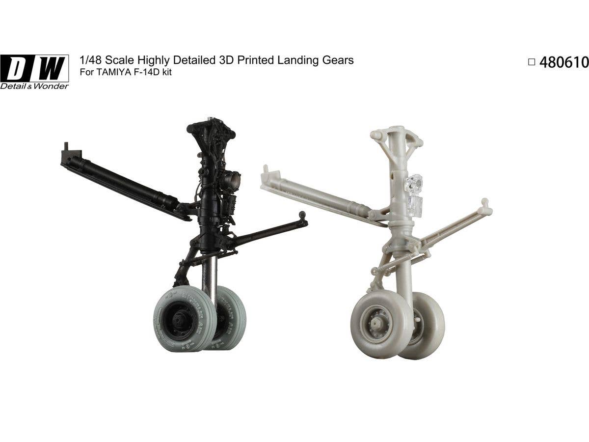 Detail & Wonder Studio 1/48 F-14D Landing Gear for TAMIYA Kit | 4580702163976