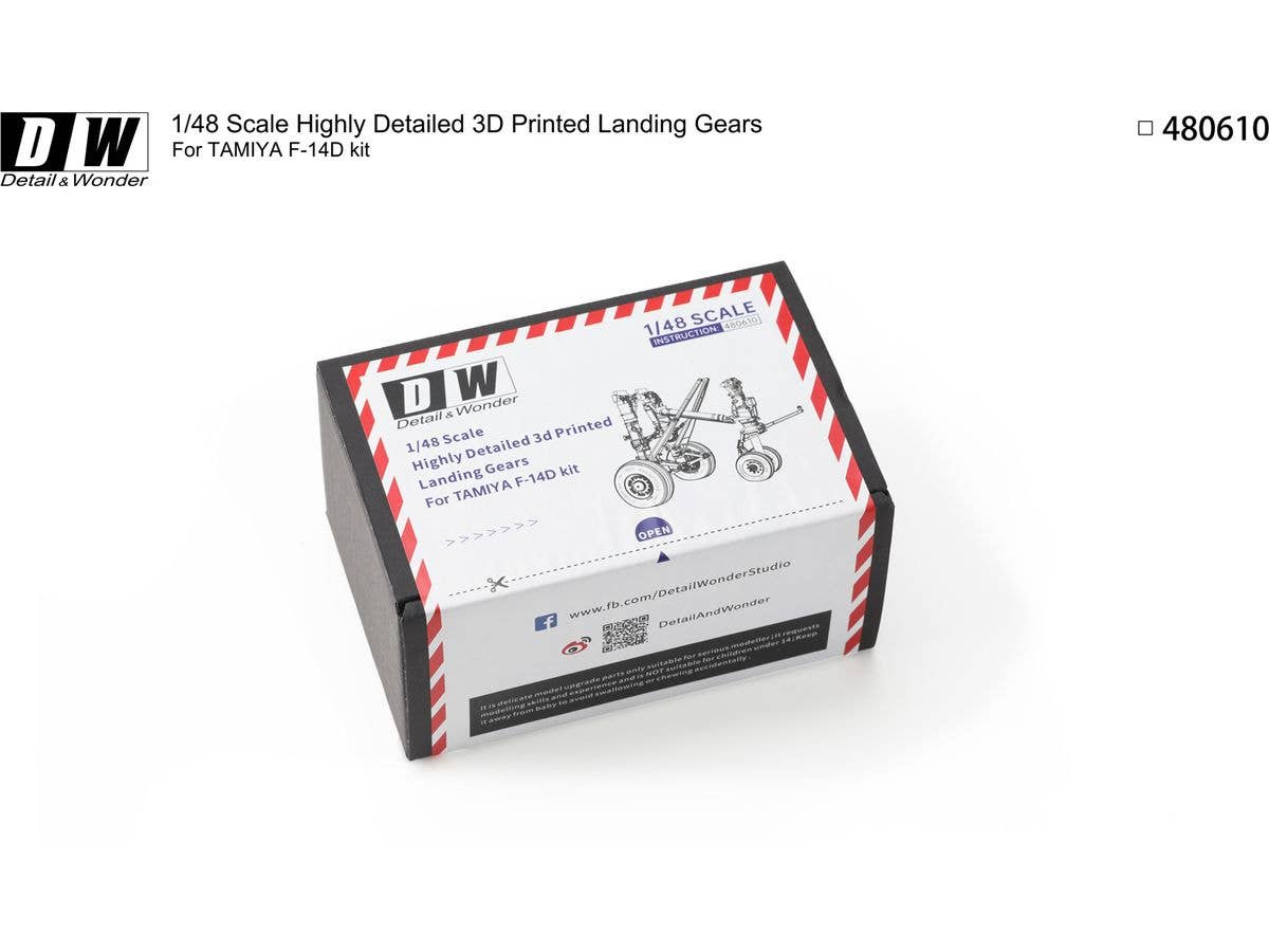 Detail & Wonder Studio 1/48 F-14D Landing Gear for TAMIYA Kit | 4580702163976