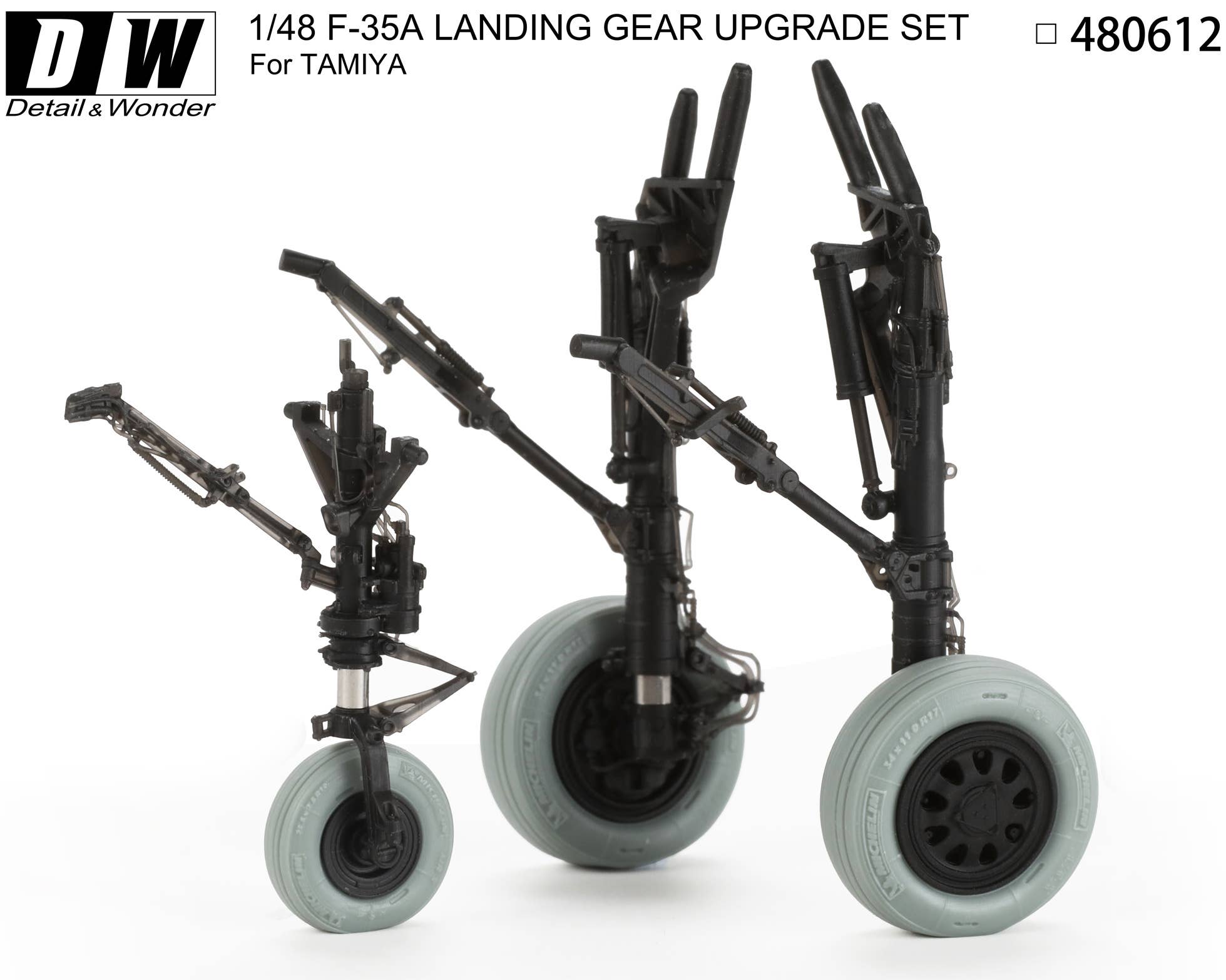Detail & Wonder Studio 1/48 F-35A Landing Gear for TAMIYA Kit | 4580702163983