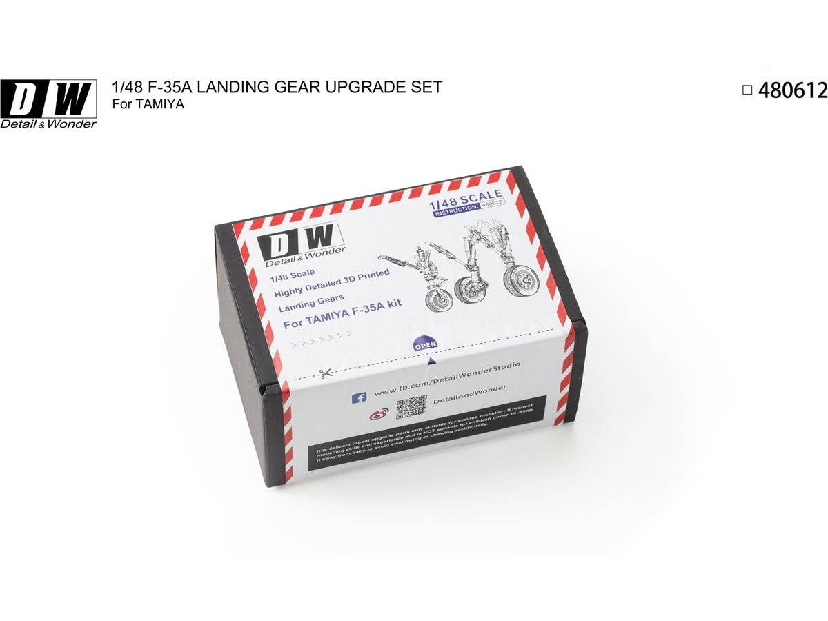 Detail & Wonder Studio 1/48 F-35A Landing Gear for TAMIYA Kit | 4580702163983