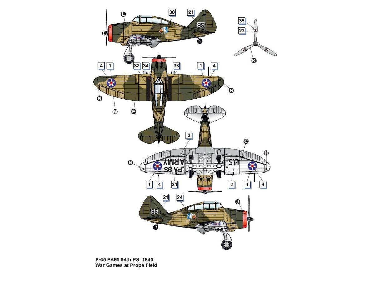 Dora Wings 1/48 Seversky P-35 | 4820237050571