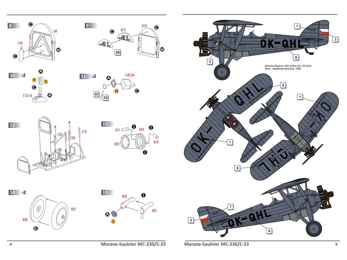 Dora Wings 1/48 Morane-Saulnier MS.230/C-23 | 4820237050410