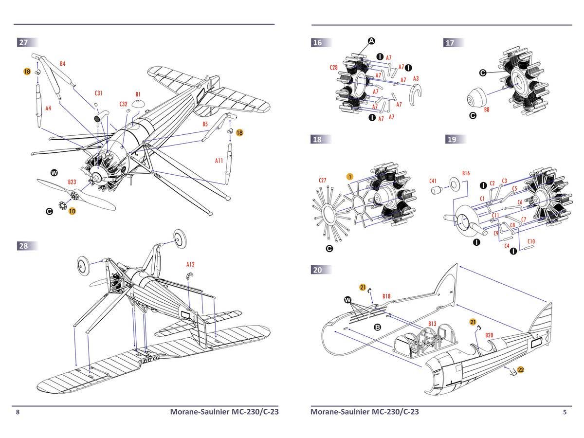 Dora Wings 1/48 Morane-Saulnier MS.230/C-23 | 4820237050410