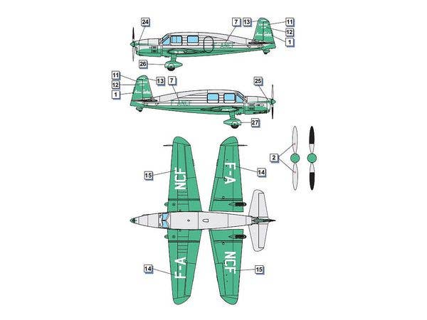 Dora Wings 1/48 Caudron C.630 Simoun | 4820237050427