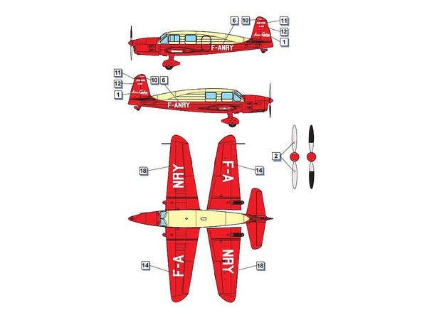 Dora Wings 1/48 Caudron C.630 Simoun | 4820237050427