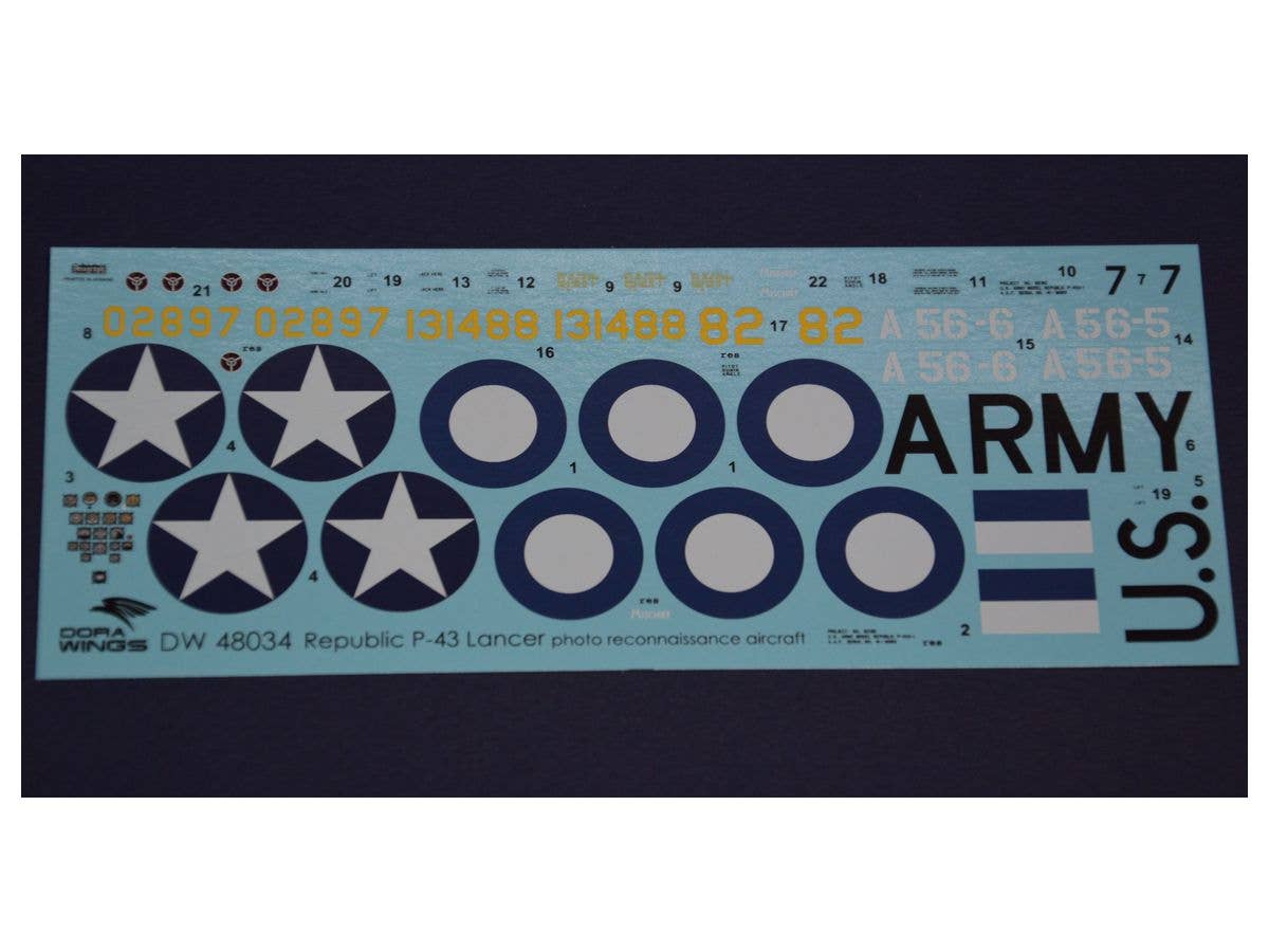 Dora Wings 1/48 Republic P-43 Lancer, reconnaissance | 4820237050533