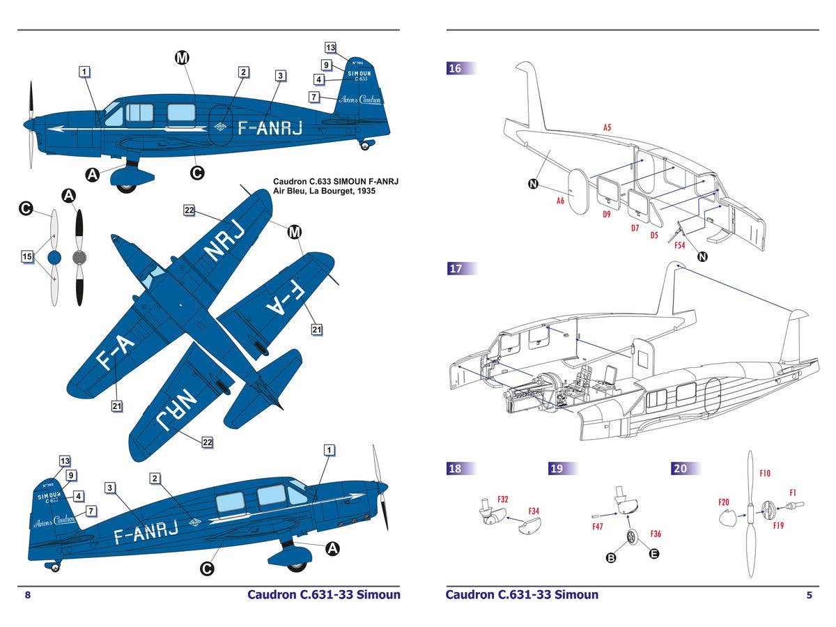 Dora Wings 1/48 Caudron C.631/633 Simoun | 4820237050649
