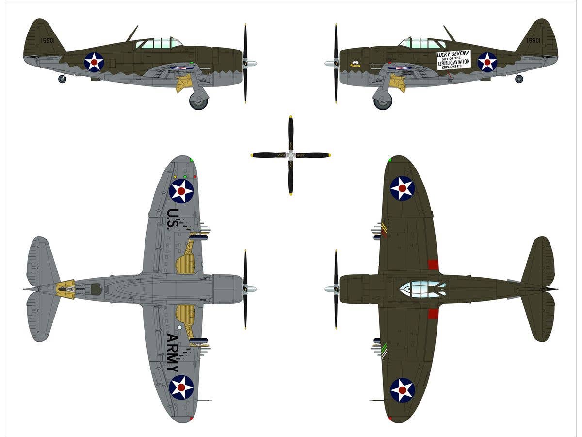 Dora Wings 1/48 Republic P-47B Thunderbolt. | 4820237050847