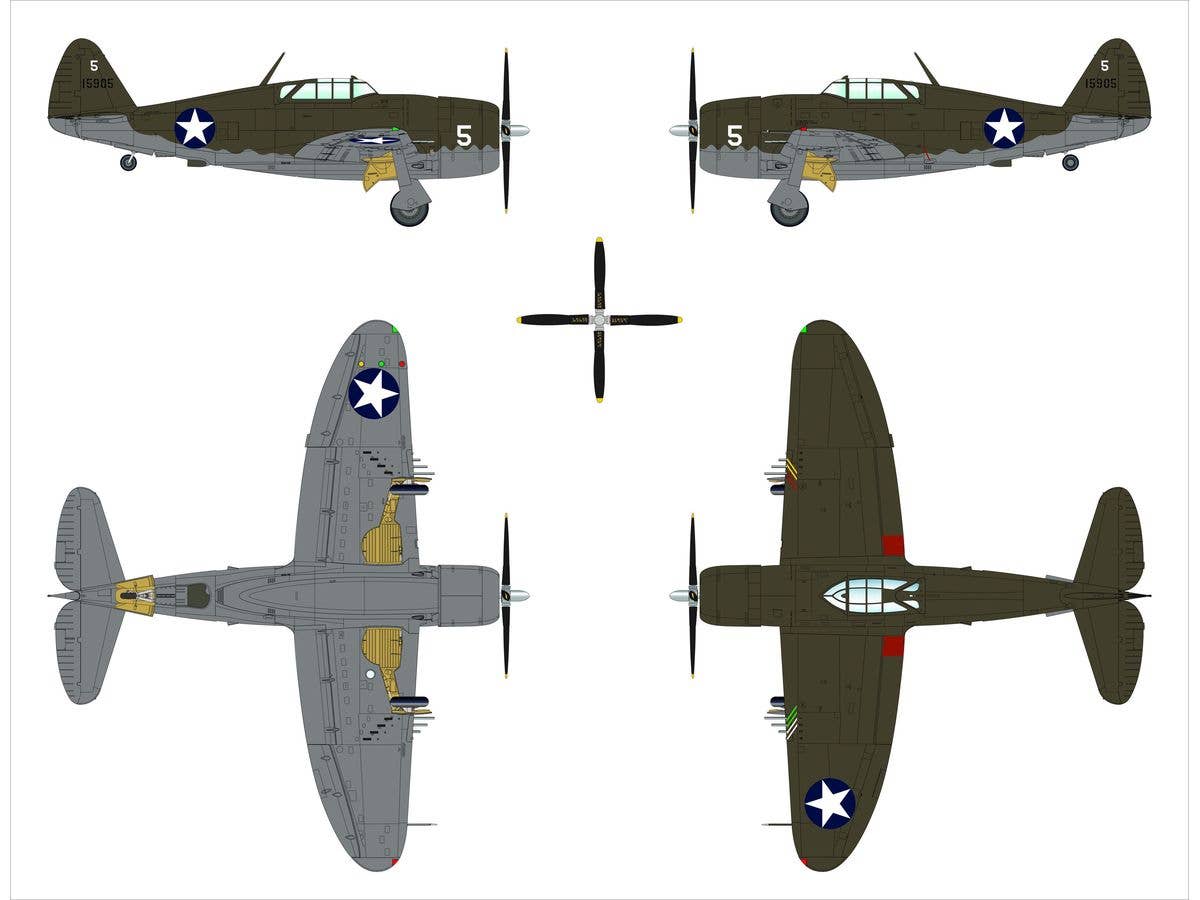 Dora Wings 1/48 Republic P-47B Thunderbolt. | 4820237050847