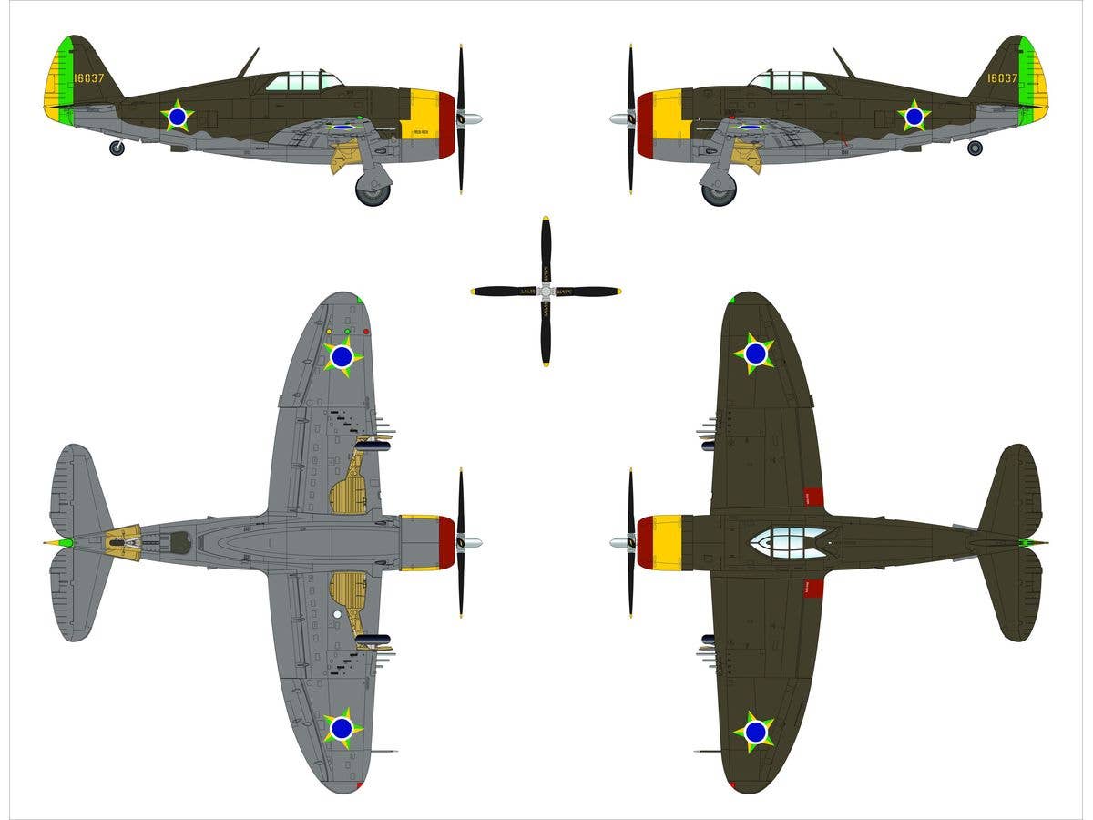 Dora Wings 1/48 Republic P-47B Thunderbolt. | 4820237050847