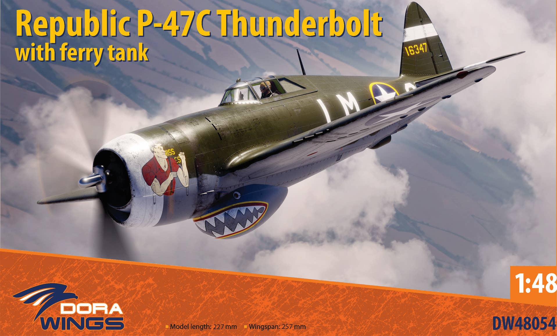 Dora Wings 1/48 Republic P-47C Thunderbolt with ferry tank | 4820237050960
