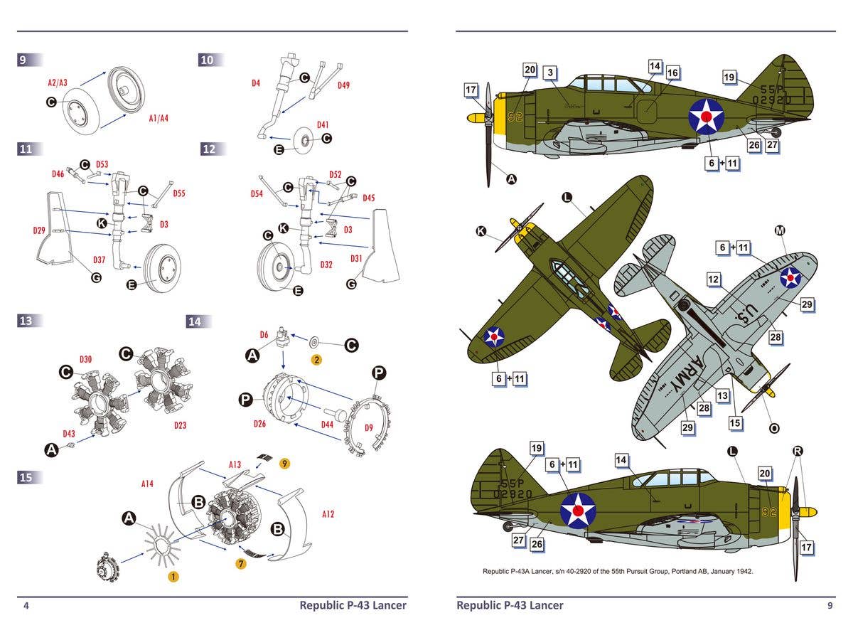 Dora Wings 1/72 Republic P-43 Lancer | 4820237050694