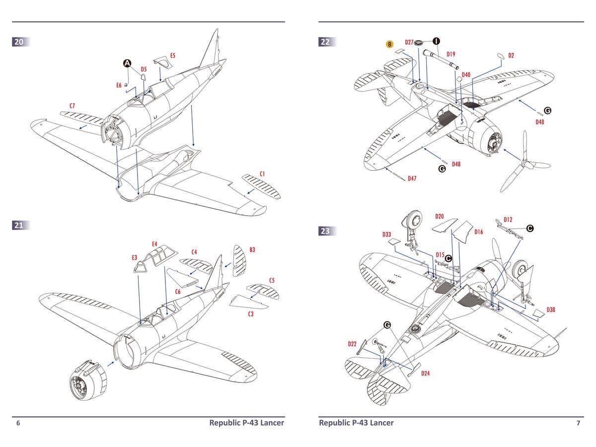 Dora Wings 1/72 Republic P-43 Lancer | 4820237050694