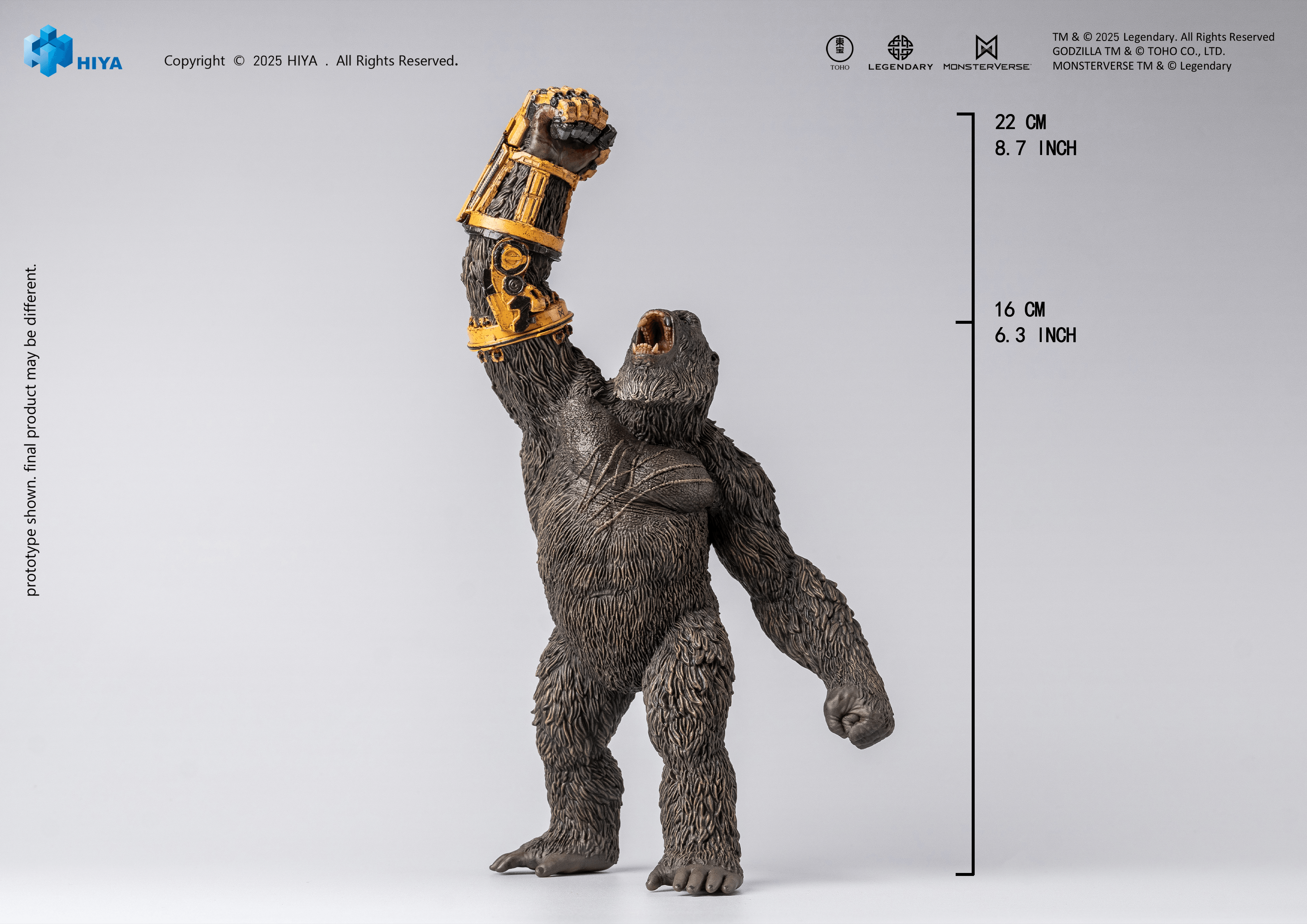 HIYA Stylist Series None Scale 8.7 Inch Godzilla x Kong The New Empire Kong B.E.A.S.T. Glove Version PVC statue | 6957534204791