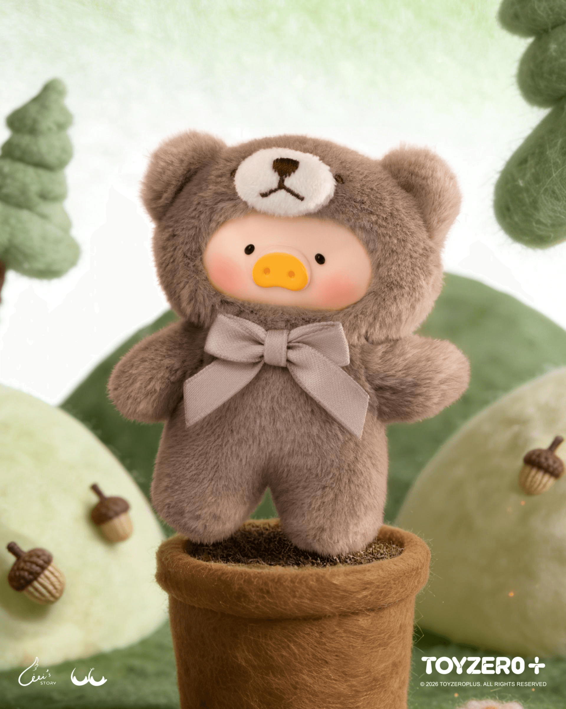 LuLu the Piggy - Teddy Mini's Whispers of Nature Series Plush Phone Charm Blindbox (Box of 12)(6978531762312)