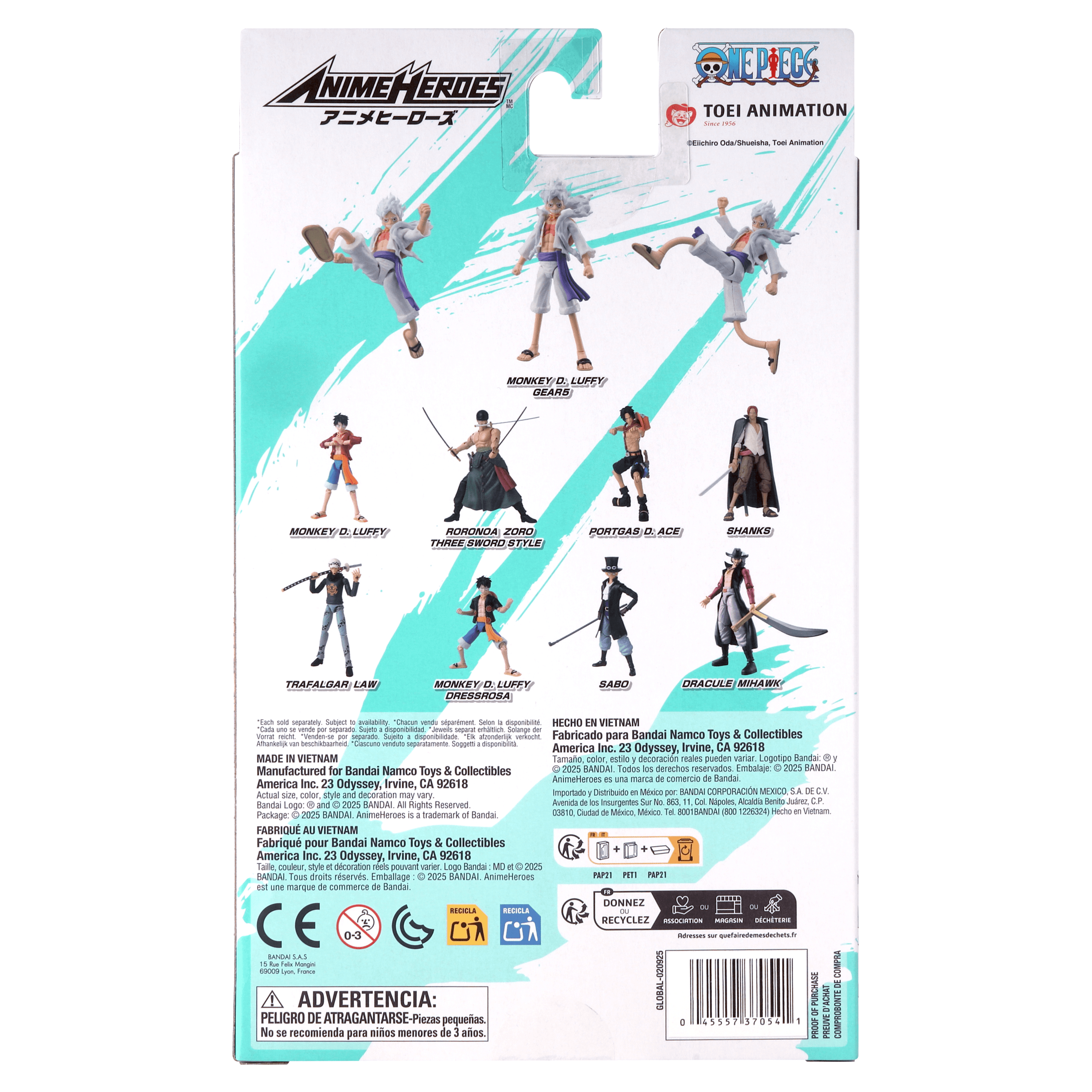 AnimeHeroes ONE PIECE - Monkey D. Luffy Gear 5 | 045557370541